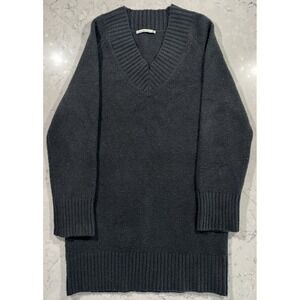 Abercrombie & Fitch Sweater Dress Womens Medium Black V-Neck Long Sleeve Comfort